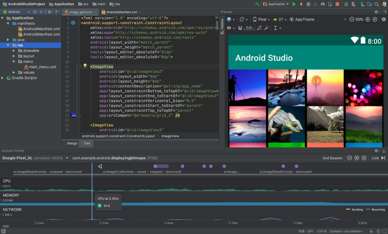screenshot of Android Studio